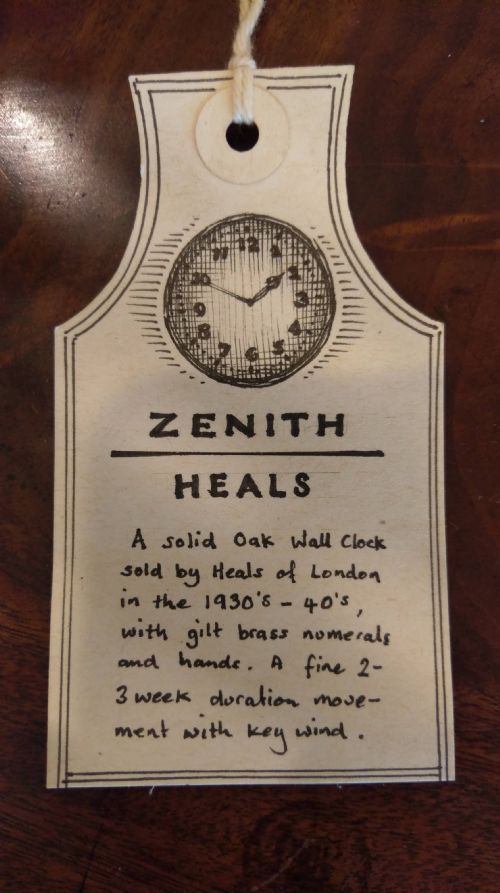 FULL SIZE ZENITH HEALS WALL CLOCK - ADDITIONAL PHOTO 1
