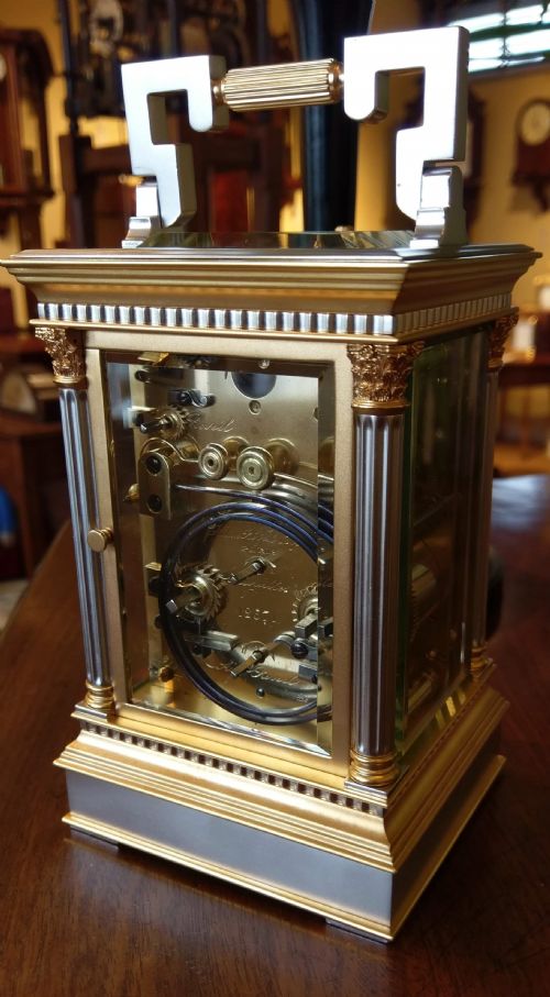 LE ROY ET FILS CORINTHIAN CARRIAGE CLOCK - ADDITIONAL PHOTO 3