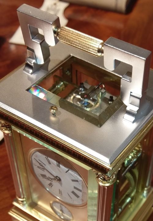 LE ROY ET FILS CORINTHIAN CARRIAGE CLOCK - ADDITIONAL PHOTO 5