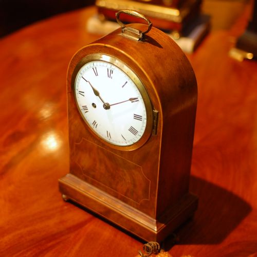 small library clock ganthony london - CATEGORY: ANTIQUE CLOCKS - DATED REGENCY