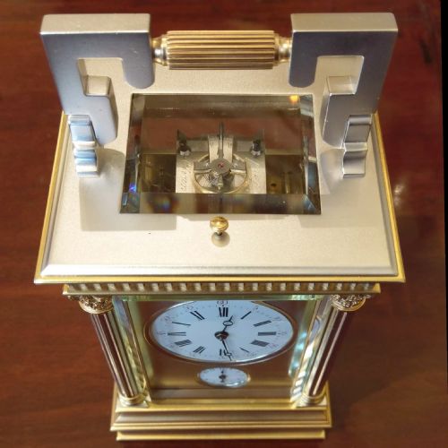 LE ROY ET FILS CORINTHIAN CARRIAGE CLOCK - ADDITIONAL PHOTO 1