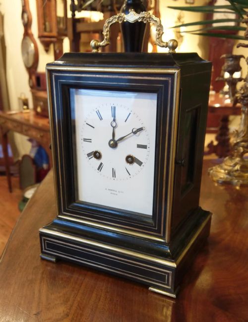 mantel clock by jsewell cie - CATEGORY: ANTIQUE CLOCKS - DATED 1850