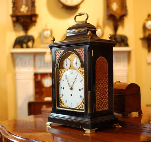 very rare verge bracket clock - CATEGORY: ANTIQUE CLOCKS - DATED 18TH CENTURY