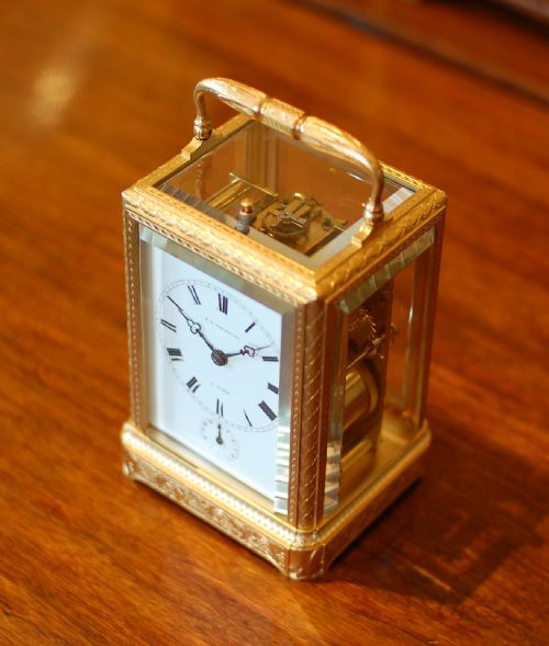 EARLY CARRIAGE CLOCK BY FLHAUSBURG - ADDITIONAL PHOTO 6