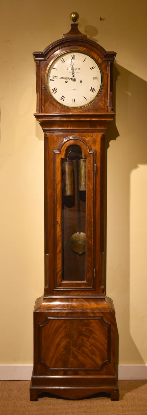 regency longcase clock by christie london - CATEGORY: ANTIQUE CLOCKS - DATED REGENCY