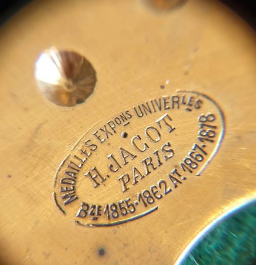 HENRI JACOT BAMBOO STYLE CARRIAGE CLOCK - ADDITIONAL PHOTO 1
