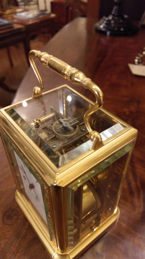 GILT CARRIAGE CLOCK - ADDITIONAL PHOTO 2