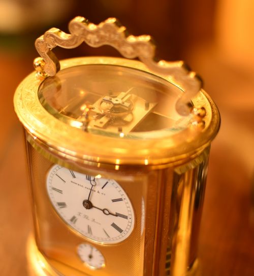 FINE CARRIAGE CLOCK BY HOWELL JAMES TO THE QUEEN - ADDITIONAL PHOTO 1