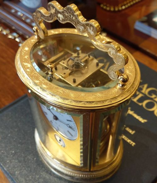 FINE CARRIAGE CLOCK BY HOWELL JAMES TO THE QUEEN - ADDITIONAL PHOTO 2