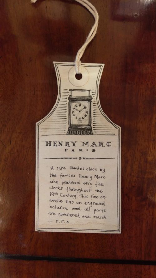 MANTEL CLOCK HENRY MARC BELL STRIKING - ADDITIONAL PHOTO 7