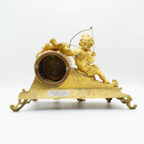 FRENCH DECORATIVE TIMEPIECE MANTEL CLOCK - ADDITIONAL PHOTO 3