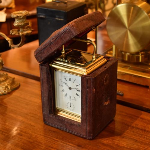 FRENCH GILT CARRIAGE CLOCK - ADDITIONAL PHOTO 3