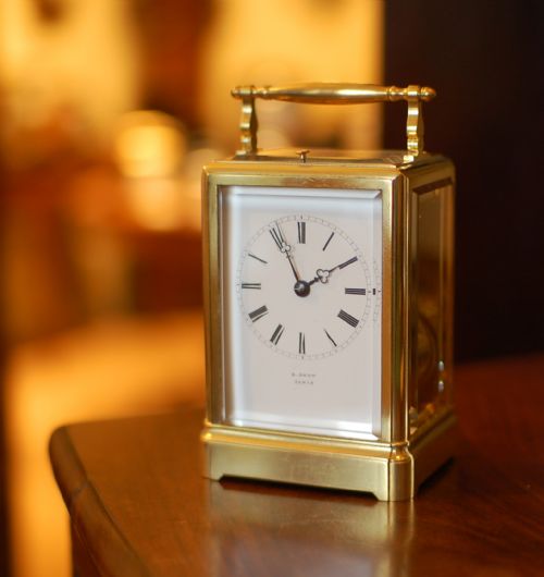 edent carriage clock - CATEGORY: ANTIQUE CLOCKS - DATED 1870