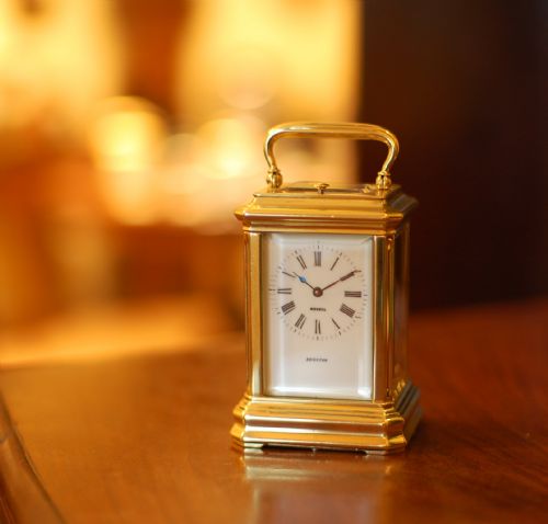 miniature carriage clockbrighton - CATEGORY: ANTIQUE CLOCKS - DATED 1880