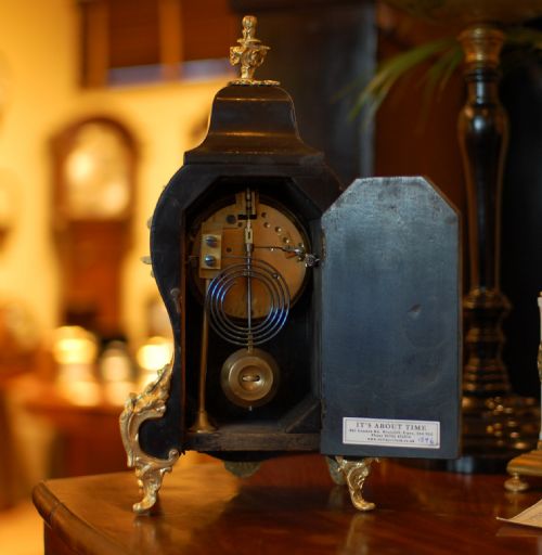 FRENCH BOULLE MANTEL CLOCK - ADDITIONAL PHOTO 4