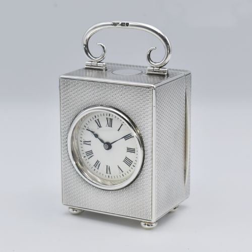SILVER MINIATURE TIMEPIECECLOCK - ADDITIONAL PHOTO 1