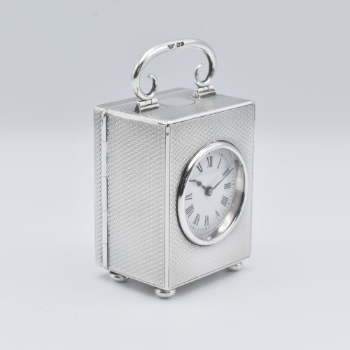 SILVER MINIATURE TIMEPIECECLOCK - ADDITIONAL PHOTO 2