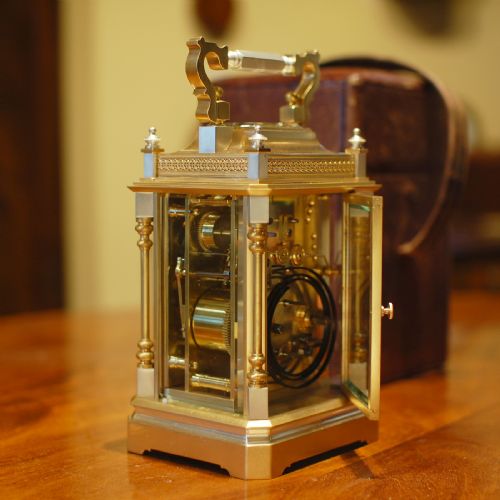 RICHARD CO PUSH REPEAT CARRIAGE CLOCK - ADDITIONAL PHOTO 1