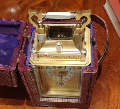 RICHARD CO PUSH REPEAT CARRIAGE CLOCK - ADDITIONAL PHOTO 6