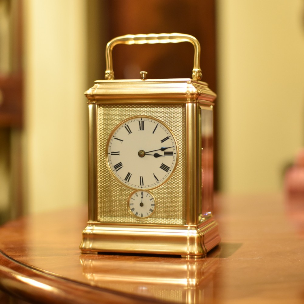 Carriage clock by Gustave Sandoz Quarter Strike