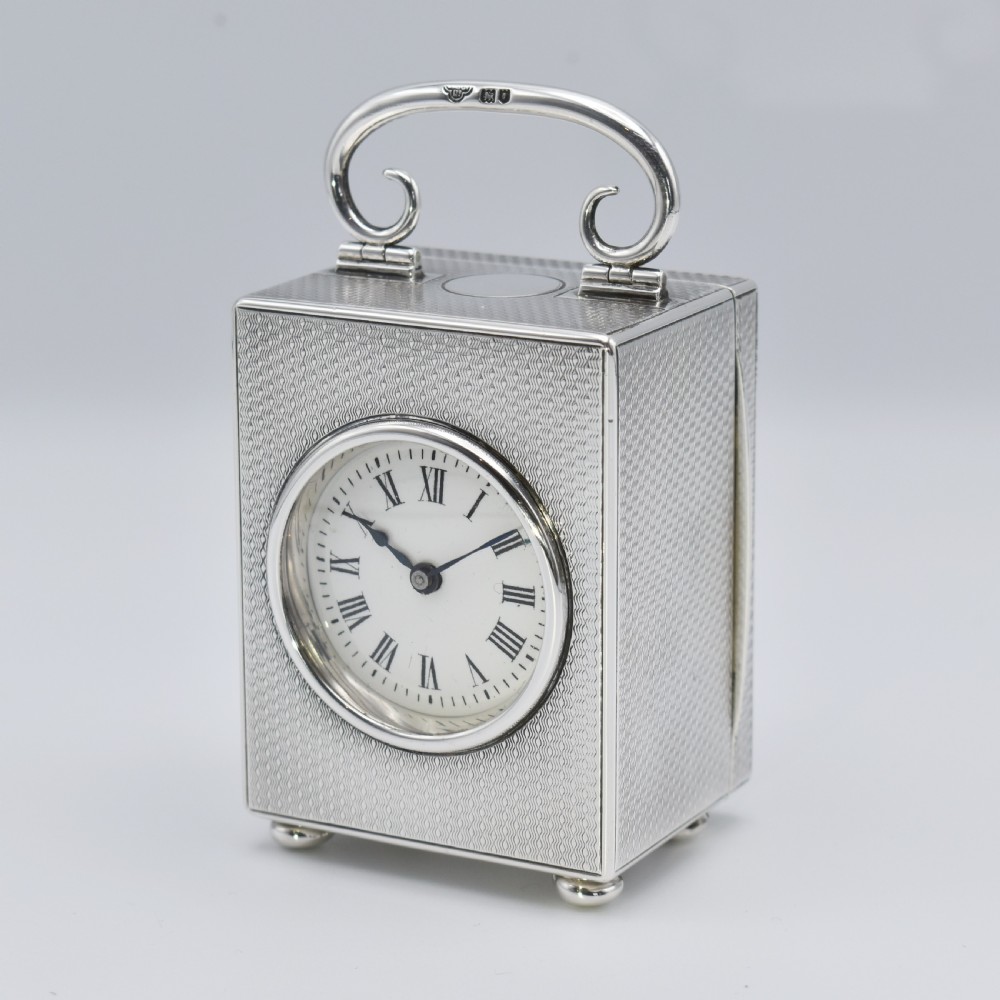 Silver miniature timepiece/clock View II