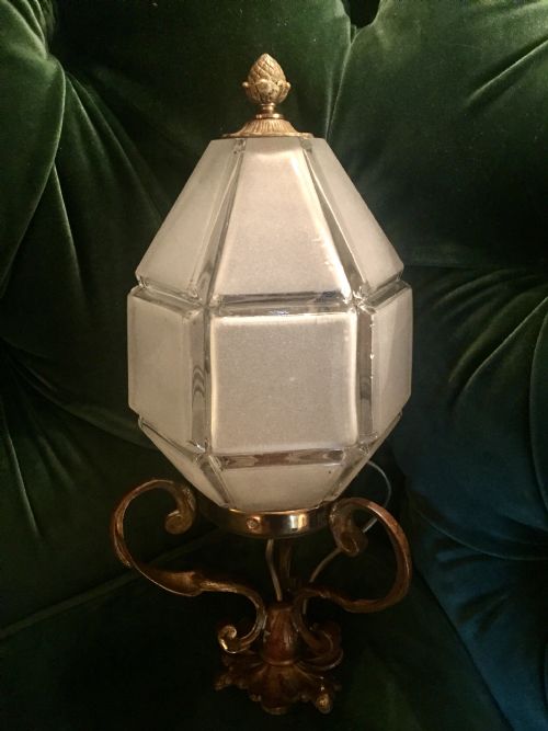 ORIGINAL EDWARDIAN LANTERN FROSTED GLASS AND BRONZE - ADDITIONAL PHOTO 5
