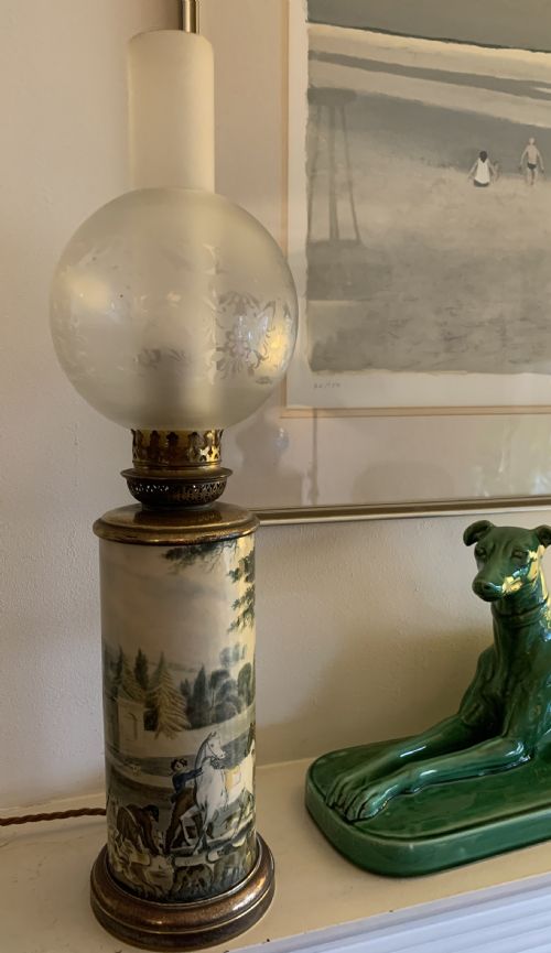 FRENCH OIL LAMP 1900 - ADDITIONAL PHOTO 1