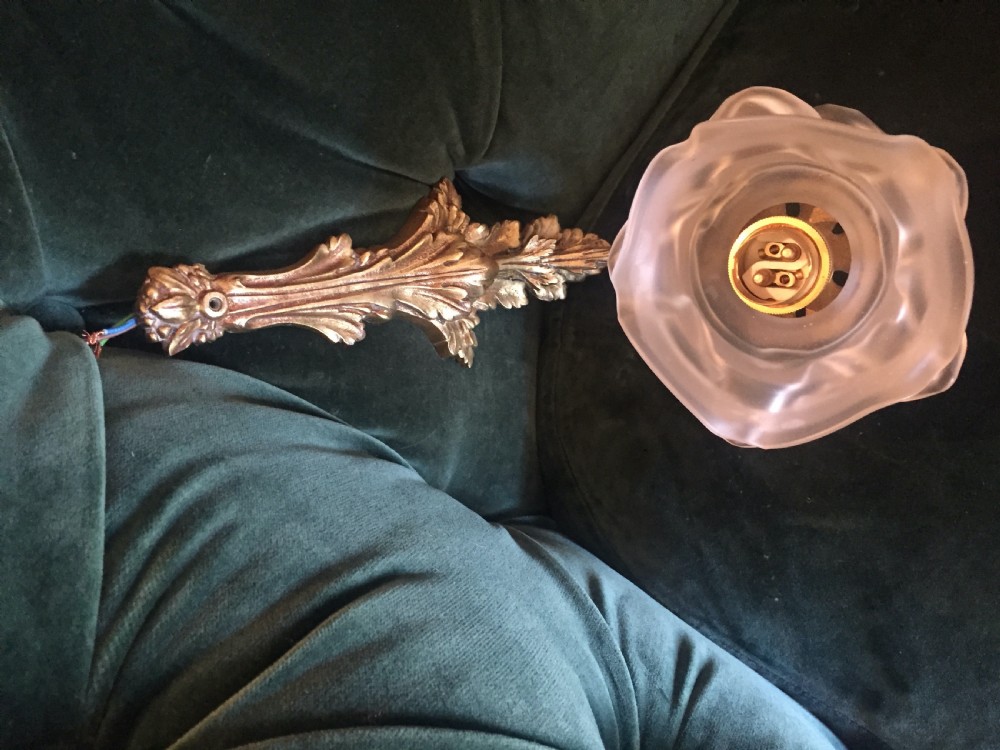Single Boudoir Wall Light Bronze and Pate de Verre View II