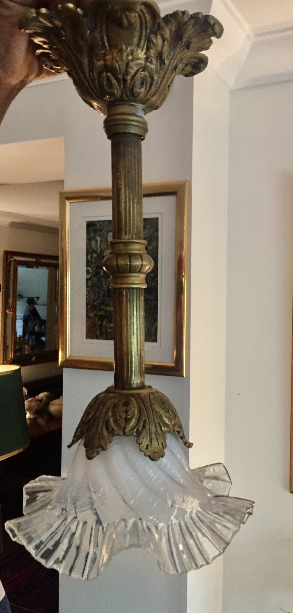 1890 French Pendant Light Bronze