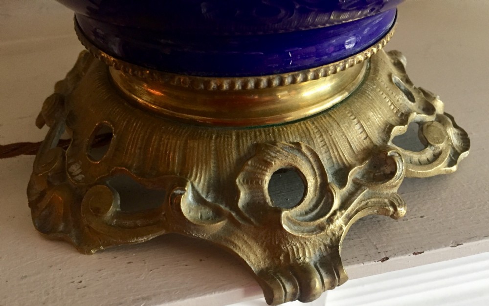 Napoleon III Table Lamp Faïence and Bronze  View X