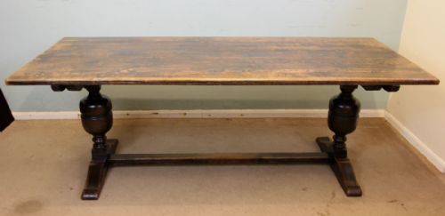 Antique Oak Refectory Farmhouse Kitchen Dining Table