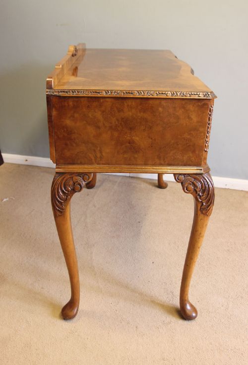 ANTIQUE BURR WALNUT SERVER SIDE TABLE - ADDITIONAL PHOTO 6