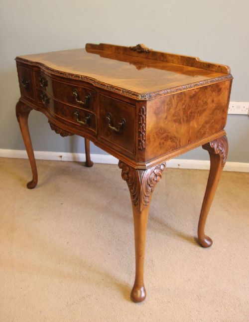 ANTIQUE BURR WALNUT SERVER SIDE TABLE - ADDITIONAL PHOTO 10
