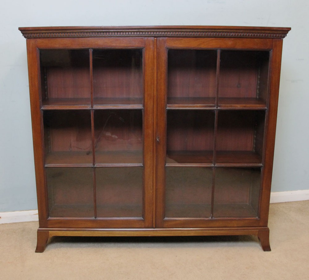 Antique Edwardian Mahogany Dwarf Bookcase