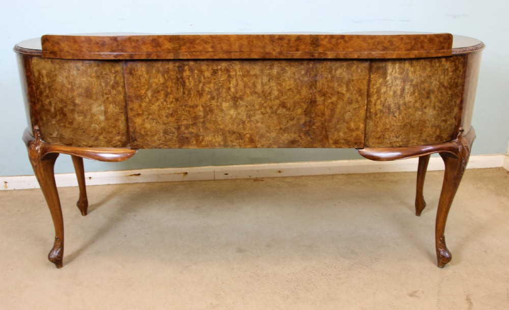 Burr Walnut Queen Anne Style Desk Dressing Table  View IX