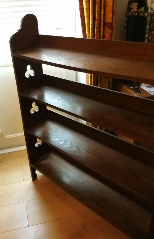 ARTS AND CRAFTS LIBERTY'S SEDLEY FOUR TIER OPEN BOOKCASE1900 - ADDITIONAL PHOTO 1