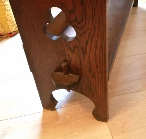 ARTS AND CRAFTS LIBERTY'S SEDLEY FOUR TIER OPEN BOOKCASE1900 - ADDITIONAL PHOTO 2