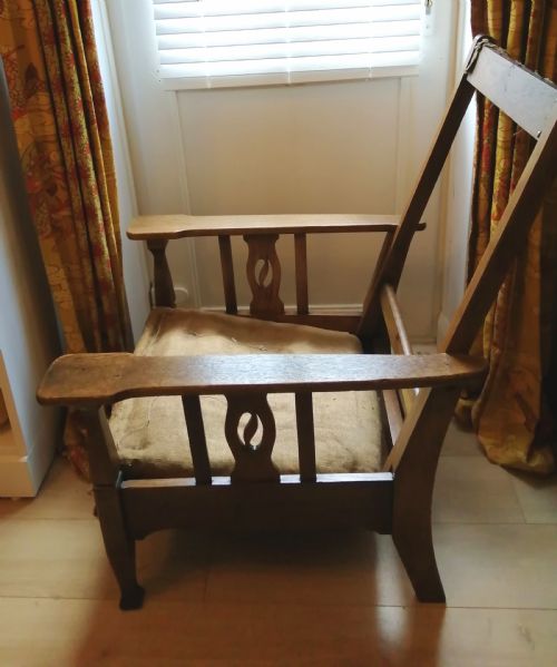 PAIR OF FINE ARTS AND CRAFTS ADJUSTABLE ARMCHAIRS - ADDITIONAL PHOTO 5
