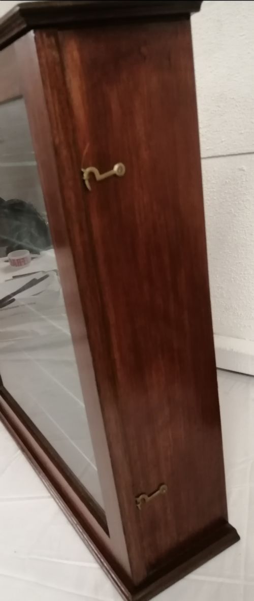 MAHOGANY MIRRORED WALL CABINET - ADDITIONAL PHOTO 1