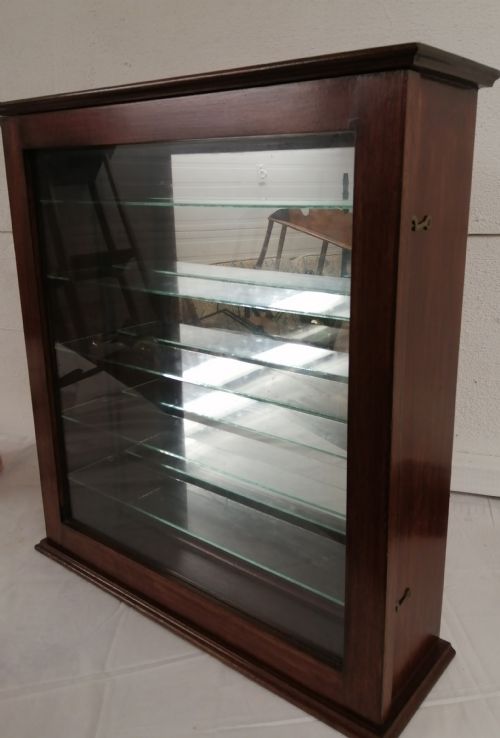 MAHOGANY MIRRORED WALL CABINET - ADDITIONAL PHOTO 3