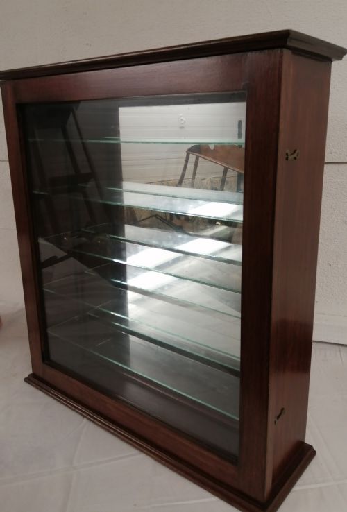 mahogany mirrored wall cabinet - CATEGORY: ANTIQUE CABINETS - DATED 1920