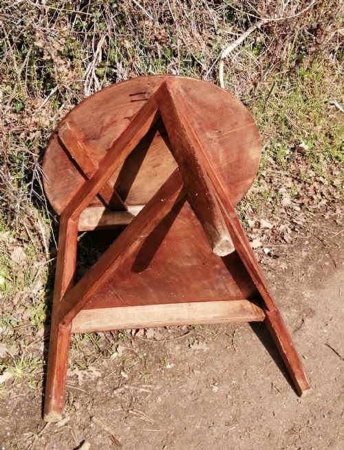 19C PINE CRICKET TABLE - ADDITIONAL PHOTO 2