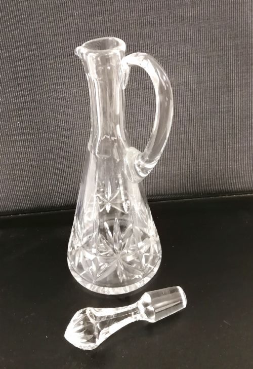 ANTIQUE CUT GLASS CLARET JUG - ADDITIONAL PHOTO 1