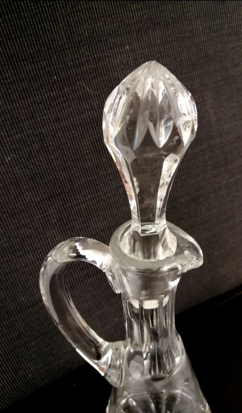ANTIQUE CUT GLASS CLARET JUG - ADDITIONAL PHOTO 2