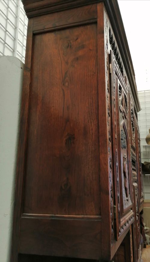 A FINE FRENCH CARVED COUNTRY CABINET - ADDITIONAL PHOTO 2