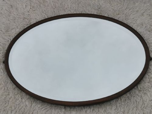 A FINE EDWARDIAN OVAL MAHOGANY MIRROR - ADDITIONAL PHOTO 3