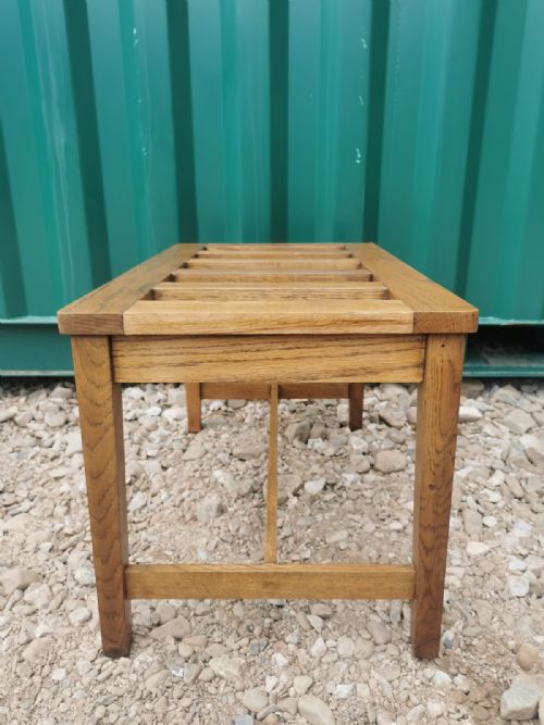 LARGE EDWARDIAN OAK LUGGAGE RACK - ADDITIONAL PHOTO 1