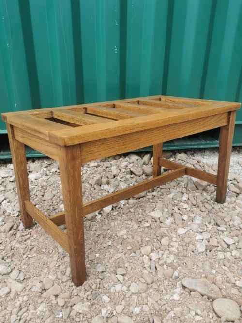 LARGE EDWARDIAN OAK LUGGAGE RACK - ADDITIONAL PHOTO 2