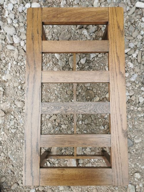 LARGE EDWARDIAN OAK LUGGAGE RACK - ADDITIONAL PHOTO 3