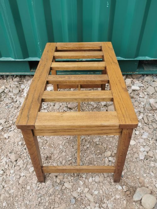 LARGE EDWARDIAN OAK LUGGAGE RACK - ADDITIONAL PHOTO 4